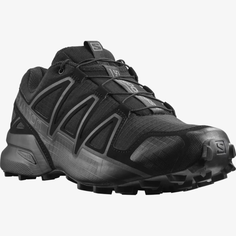 Black Salomon Speedcross 4 Wide Forces Men's Tactical Boots | PH 73491X